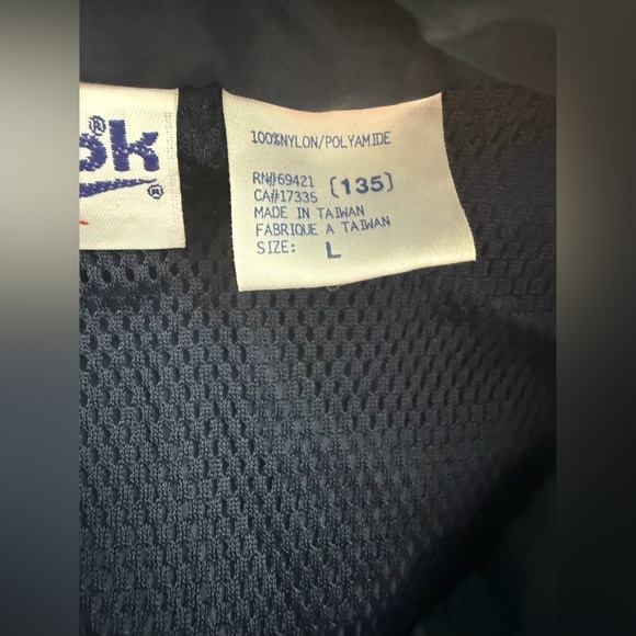 Reebok Vintage Track Jacket Removable Hood Colorblock Y2K Mens size Large - Picture 5 of 6